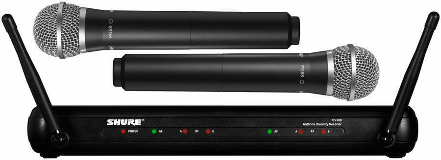 Mic Wireless Microphone Studio Professional Audio SHURE Dual Vocal