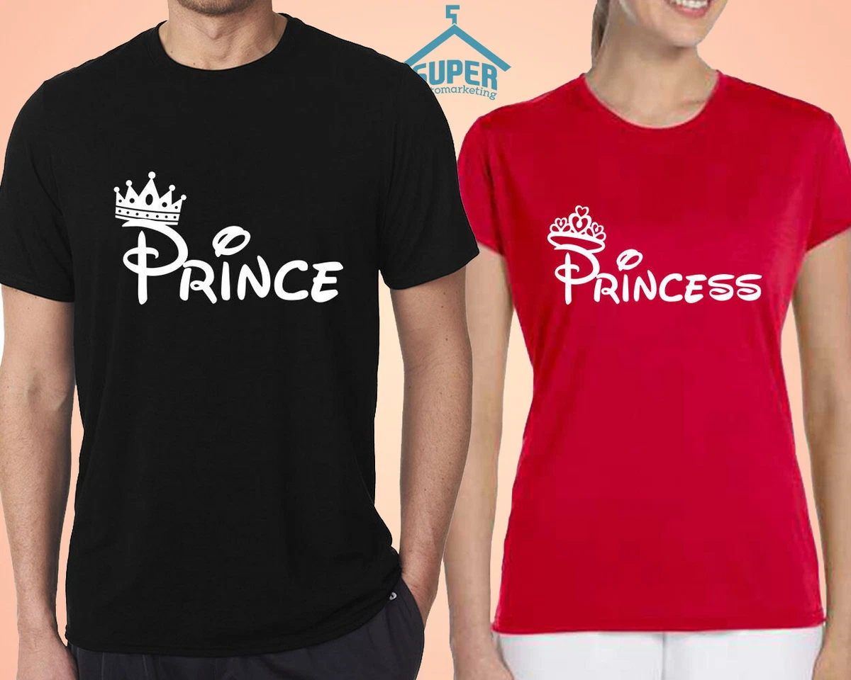 Couple Tshirt PRINCE PRINCESS FASHION Matching Couple Tshirt