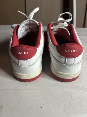 COPY - Amiri Skeltop Size 11 White Red Buy Amiri Skel Top Low  main image 2