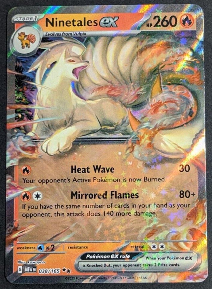 Ninetales ex NM 038/165 Scarlet & Violet 151 Pokemon Card