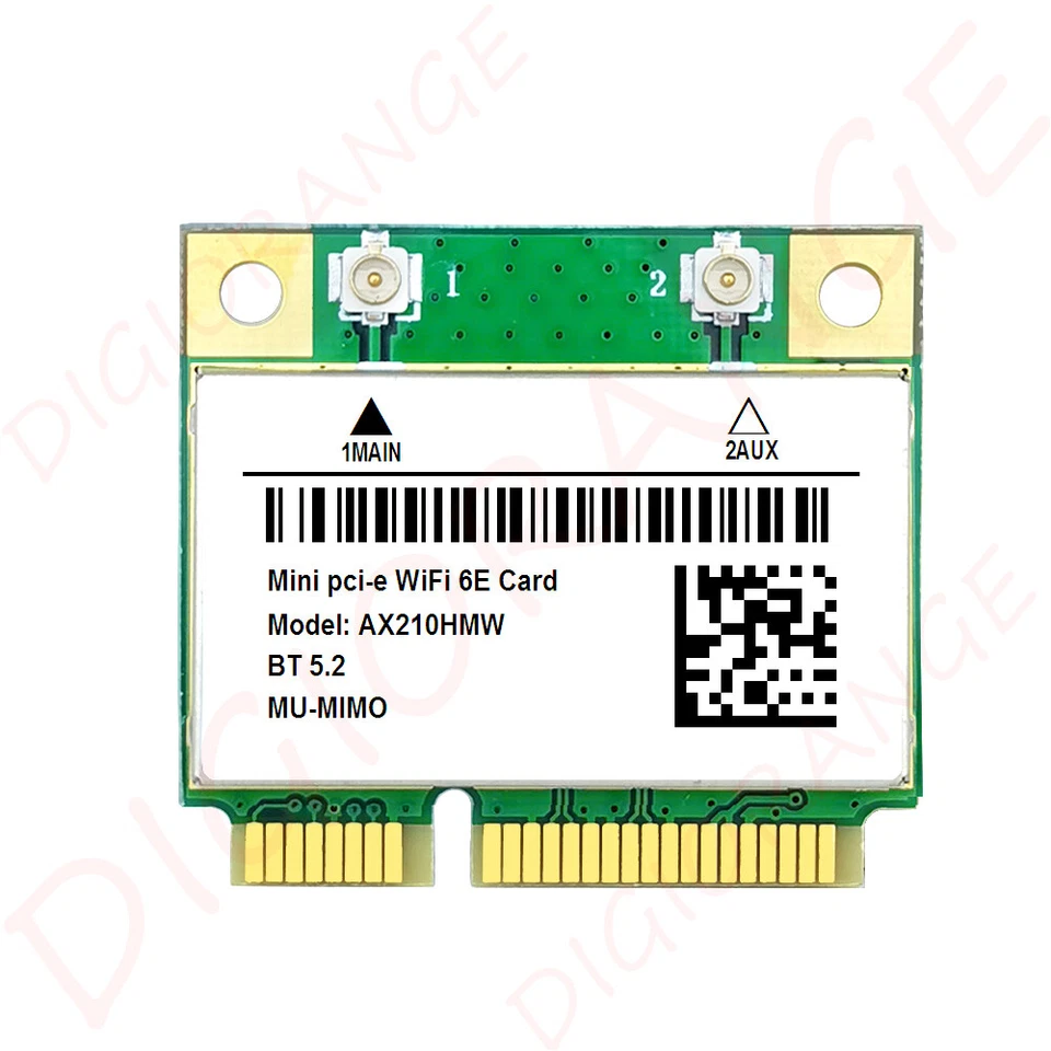Wifi 6E 3000Mbps Bluetooth 5.2 AX210HMW For Intel AX210 Wireless Mini PCI-E Card - Image 2 of 4