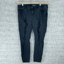 Torrid Womens Distressed Skinny black jeans 20R - a0331