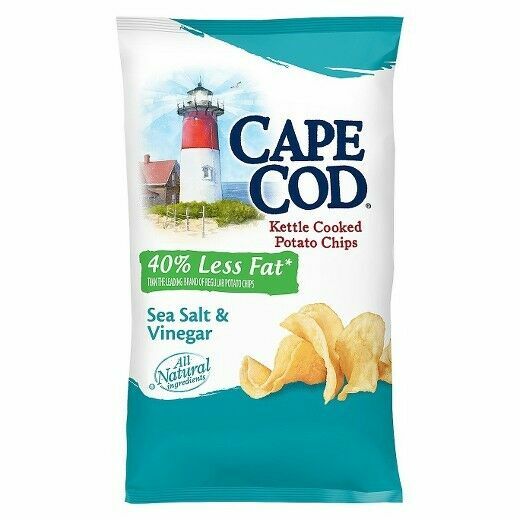 Cape Cod Sea Salt & Vinegar 40 Reduced Fat Kettle Potato Chips 8oz for