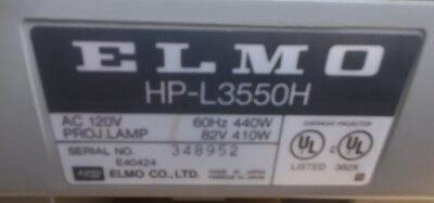 Old Stock Elmo Hp-l 3550h Overhead Projector HP L3550h for sale