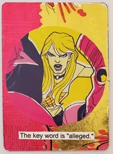 Mixed Media Collage Art Card ACEO ATC OOAK Vintage Wrapping Paper Black Canary