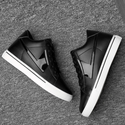 New Men Get Taller Elevator Shoes Sneakers Height Increasing 6/8Cm Classic Black - Picture 14 of 20