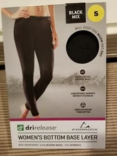 Paradox Women's Size (S) Bottom Base Layer Black Mix Drirelease Soft Lightweight
