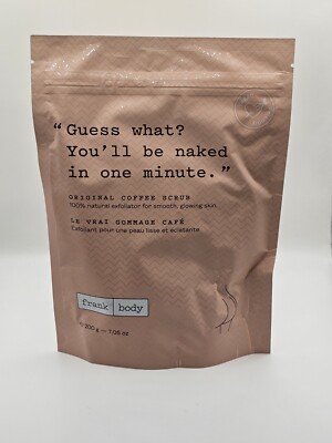 FRANK BODY ORIGINAL COFFEE SCRUB 7.5oz/200g; Full Sz. Exfoliator; SEALED RET$17