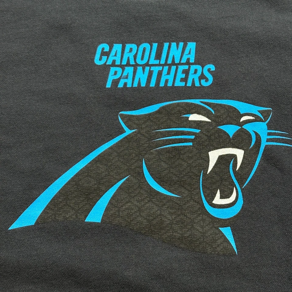 Vintage Carolina Panthers Sweatshirt Mens 2XL Black Crewneck Pullover Y2K - Image 2 of 4