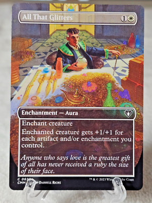 all borderless mtg cards MTG All That Glitters (Borderless) Commander Masters #622 Magic Card NM