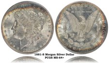 1881-S Morgan Silver Dollar PCGS MS-64+ toned w/video