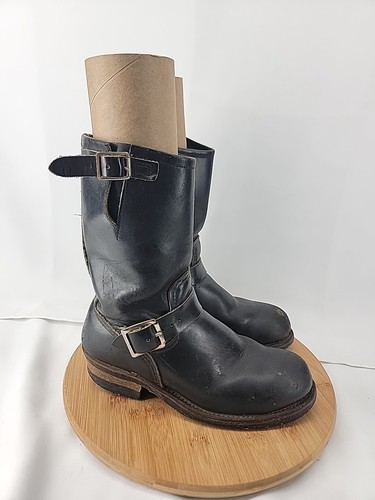 Vintage schwarz Redwing seitlicher Reißverschluss Stiefel Pt91 Ansi Z41 M I/75 C/75 Größe US 7B HERGESTELLT IN DEN USA