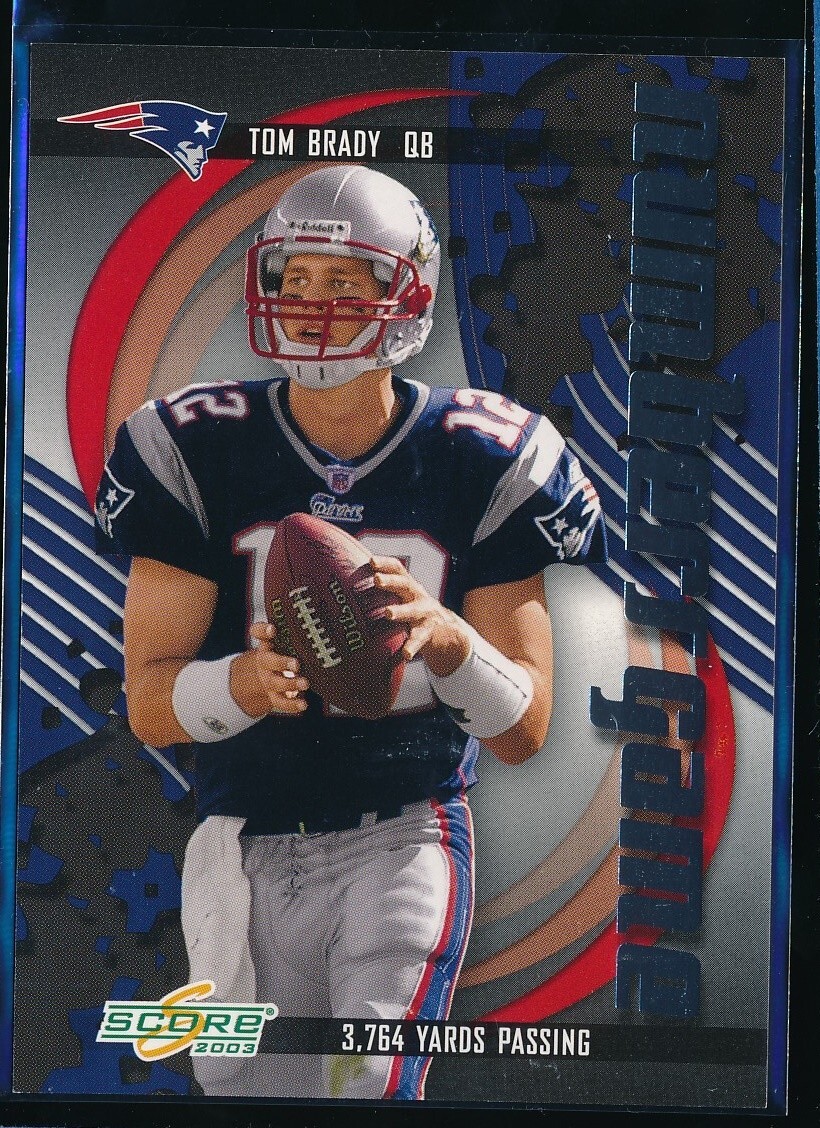 2003 Score Football Numbers Game #NG-4 Tom Brady /3764 Patriots NFL
