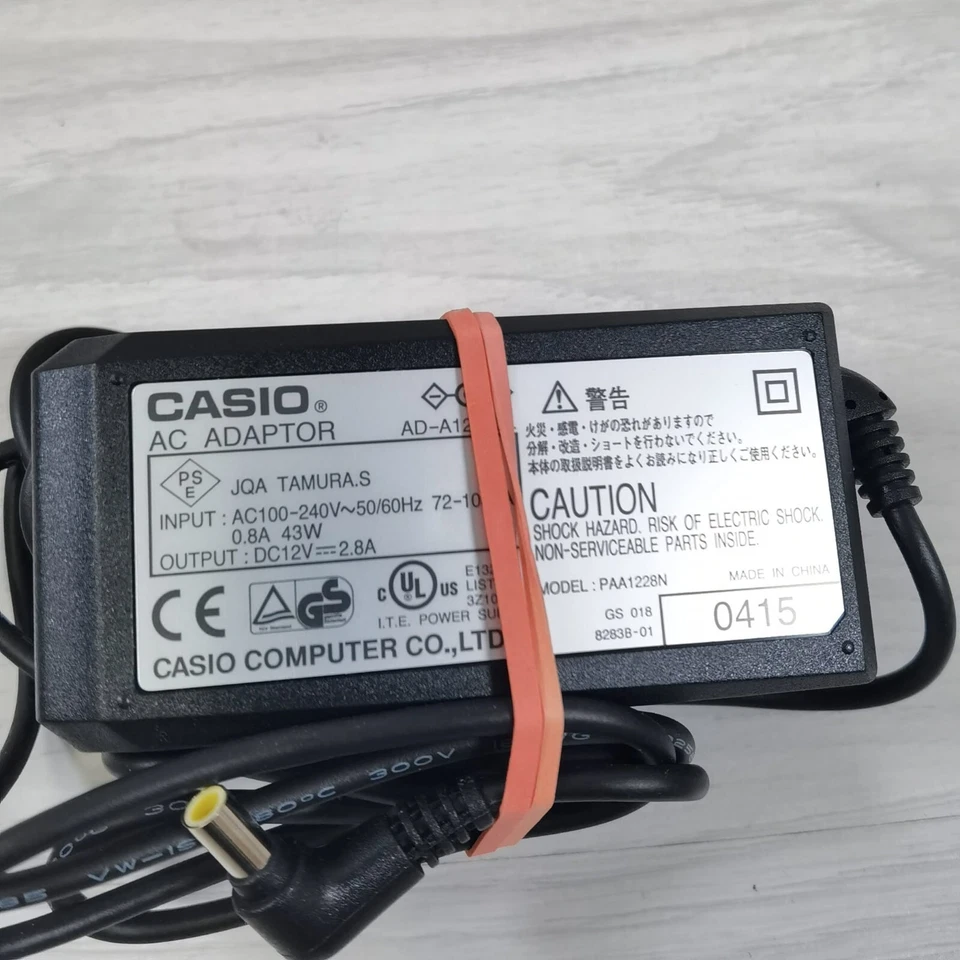 Casio AD-A12280L AC Adapter For CW-75 & CW-K85 Title Writer Disc DVD Printer - Image 2 of 4