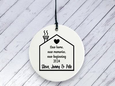 Neues Zuhause, neue Erinnerungen Keramikdekoration ideal umziehen, Nachbarsgeschenk