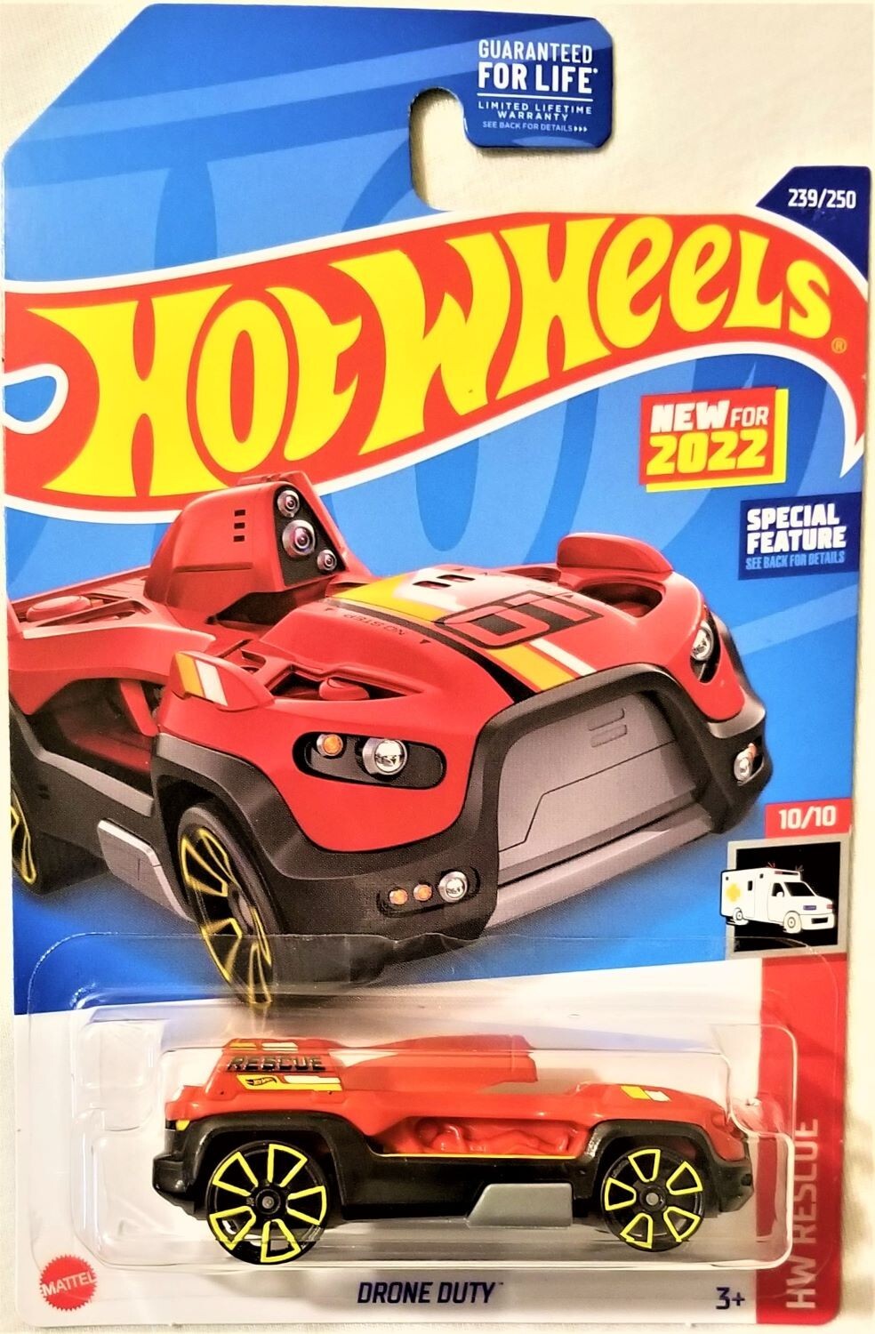 Hot Wheels - 2022 HW Rescue 10/10 Drone Duty 239/250 (BBHCT43)