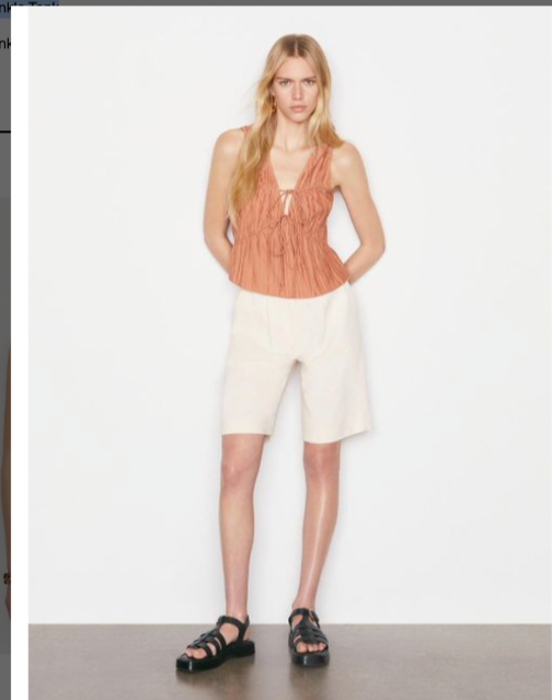 NWT FRAME Cinched Crinkle Top in Terracotta M | eBay NWT FRAME Cinched Crinkle Top in Terracotta M | eBay