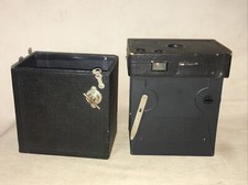 EASTMAN KODAK No 2 A MODEL B ANTIQUE CAMERA 1909 BLACK BOX BROWNIE