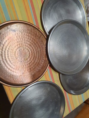 Teglia In Rame Stagnato Tonda Diametro 40cm - Bordo 3cm, Perfetta Per Cottura E Presentazioni - Foto 14