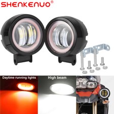 2x 3inch Round Led Work Light Bar Spot Pods Driving Fog Halo Offroad Atv Suv