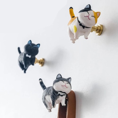 Cartoon Wardrobe Door Knob Handle Resin Wall Hook Hanging Hooks