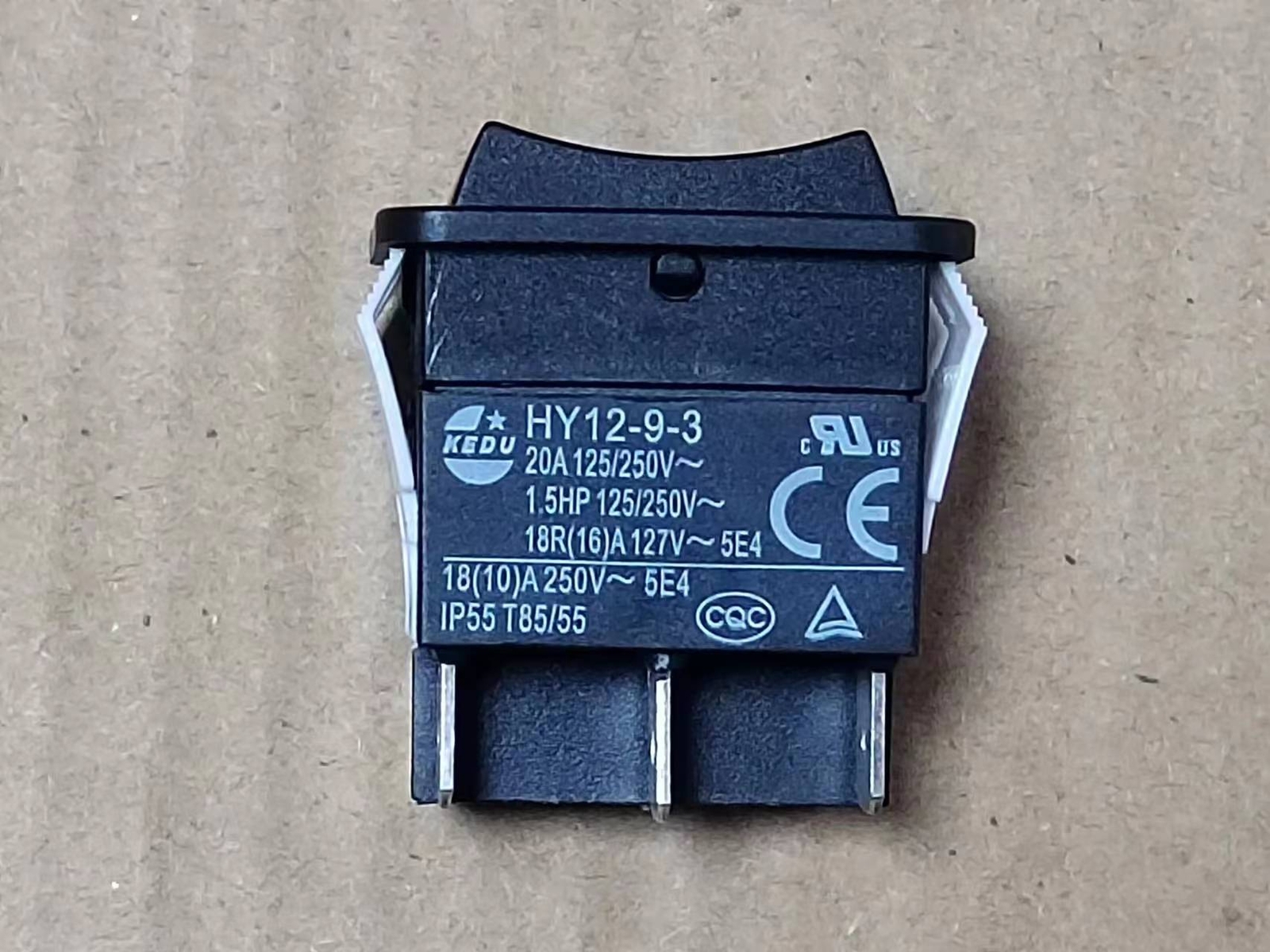 KEDU-Interruptor de balancín momentáneo de 3 posiciones, HY12-9-3