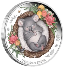 DREAMING DOWN UNDER KOALA 2021 1/2oz .9999 SILVER PROOF COLOURED COIN