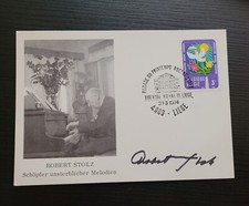 ROBERT STOLZ COMPOSER AUTOGRAPH BELGIAN CARD AUSTRIA GERMANY FILM