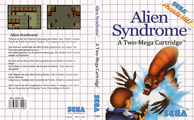 Alien Syndrome Master System Inlays nur Kunstwerke