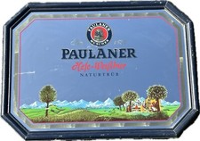 Paulaner Hefe- Weibier Naturtrüb 1970'S Specchio Pubblicitario 65x46cm
