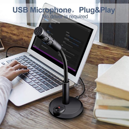 Desktop Mini USB Stand Microphone Mic For Desktop Laptop PC Computer 360° NEW AU - Picture 3 of 14