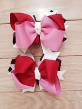Girl's hair bows dance holiday pageant WOW Handmade