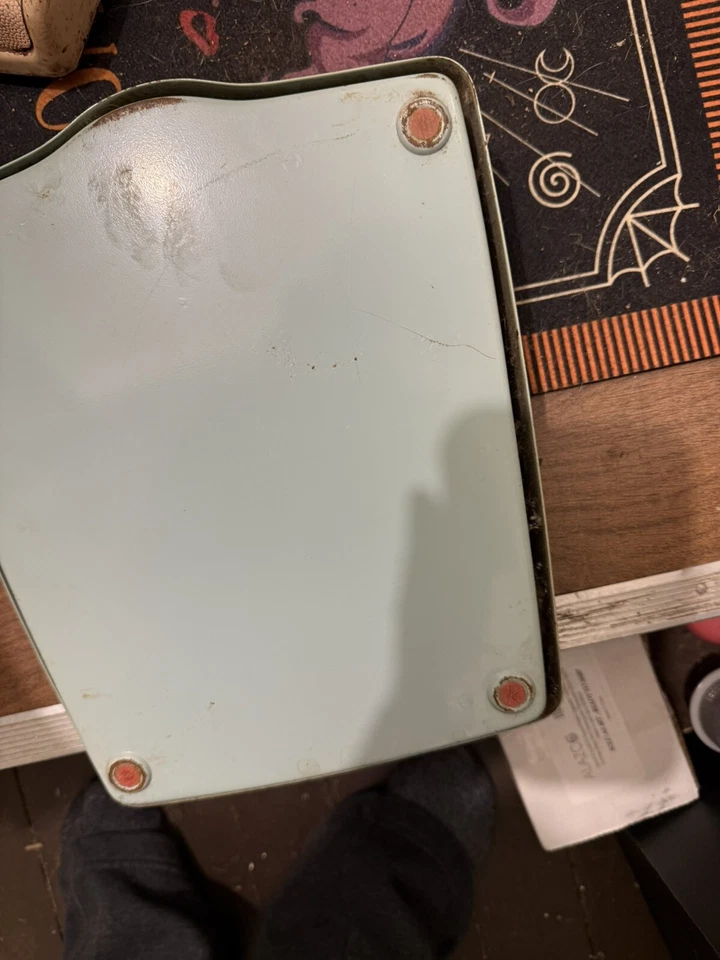 Vintage DETECTO Meados do Século Mostrador Bolha Azul Claro Balança de Banheiro Detecto - Imagem 4 de 4