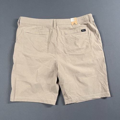 NEW PrAna Shorts Men 40 Brown Tan 8 Inch Chino Lightweight Drawstring Hybridizer - Picture 11 of 13