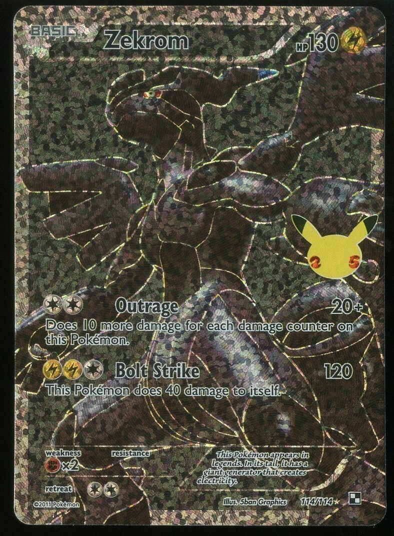 ゼクロム 25th Anniversary edition Zekrom 10/25 Celebrations 25th Anniversary - Pokemon Card