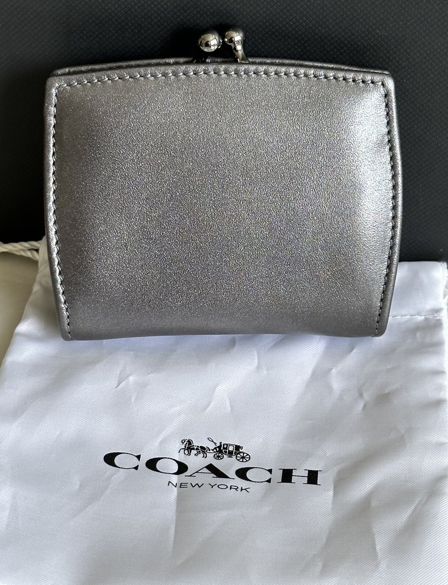 バッグ OLD COACH Leather pouch accessory holder Vintage Coach Accessory Pouch Vanity Logo Charm Leather