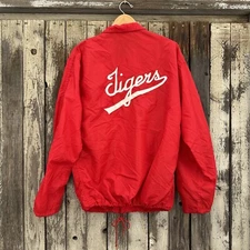 Vintage 50s Russell Southern Co Tigers Chain Stitch Windbreaker Jacket