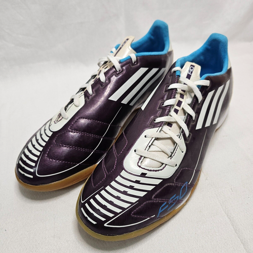 Zapatos de fútbol sala Adidas V22586 F10-F50 púrpura blanco para mujer talla 10 - Imagen 2 de 14