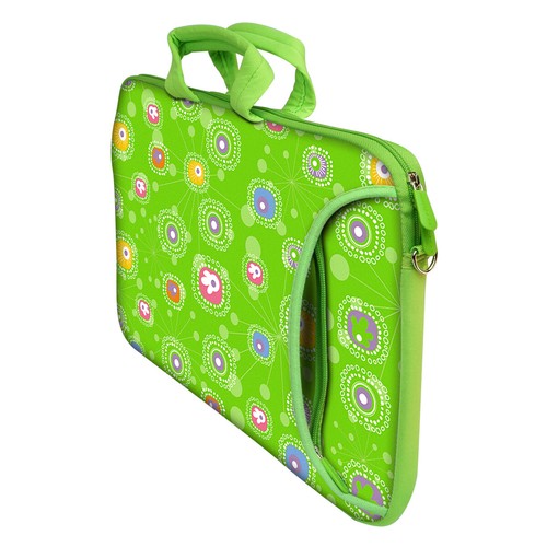 Bolso de manga de neopreno para computadora portátil de 15 pulgadas color verde con bolsillo lateral - Imagen 15 de 19