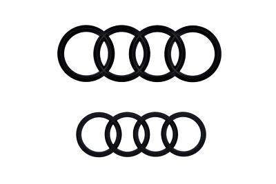 Audi Original Ringe Set, Alle Modelle, Front & Heckklappe, Schwarz