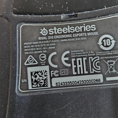 SteelSeries Rival 310 Wired 12000 DPI Gaming Mouse - Picture 8 of 8
