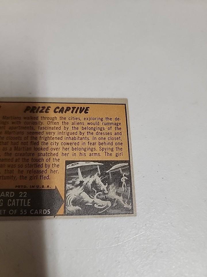 Vintage 1962 Mars Attacks #21 Prize Captive High Grade | eBay