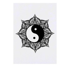 'Yin Yang Mandala' Temporary Tattoos / Transfers TO00031864