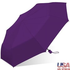 Compact Windproof Waterproof Mini Umbrella Manual Open Portable Travel 42 Inch
