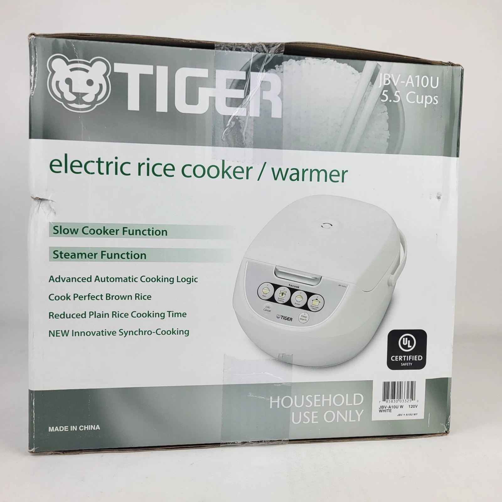 Tiger Corporation JBVA10U 5.5 Cup Micom Rice Cooker Warmer w Tacook Plate. New