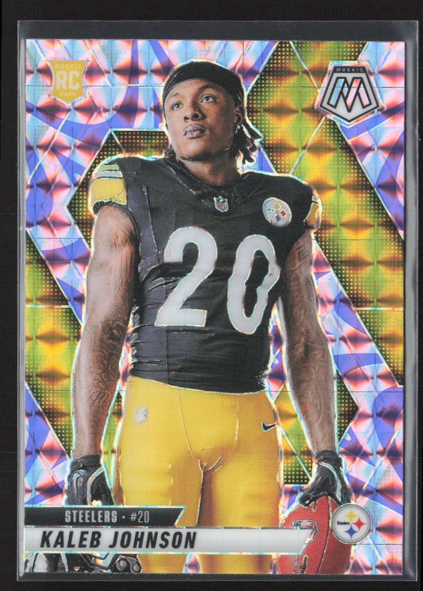 2025 Panini Mosaic #289 Kaleb Johnson Mosaic Reactive Purple