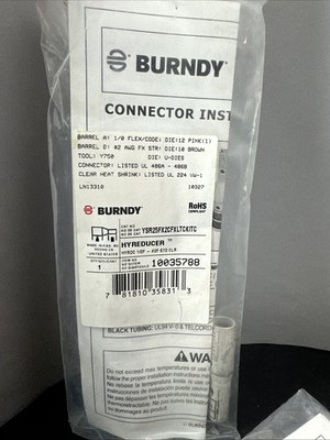 Lot of 5 Burndy YSR25FX2CFXLTCKITC HYREDUCER Splice 1/0 to #2 AWG NEW