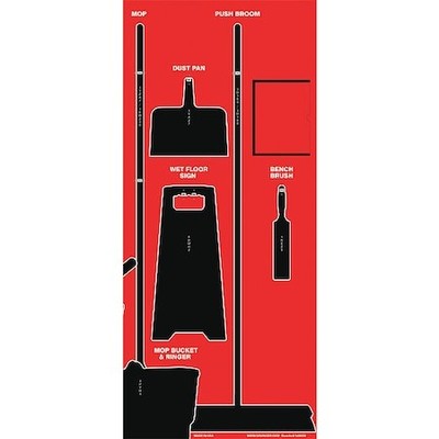 Shadow Board, 68 In H, 30 In W, Red, Gpsm202