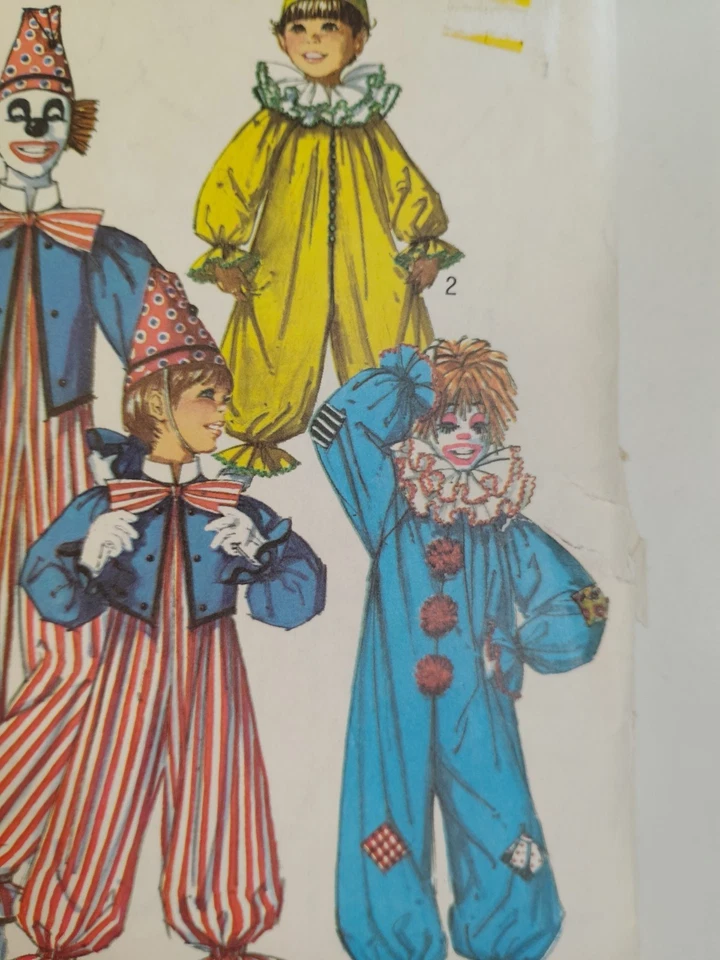 Simplicity 7162 Clown ADULT M 36 38 Costume Jumpsuit Sewing Pattern VTG Mens Cut - Image 4 of 4
