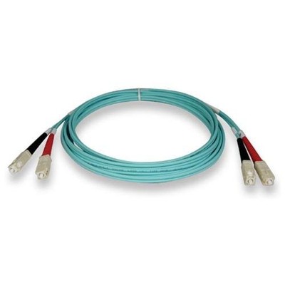 Tripplite N80603M 3M 10Gb Duplex OM3 Fiber Optic Cable SC/SC Aqua